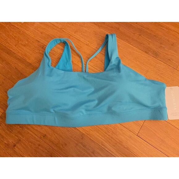LOT OF 2 NWT Athleta Exhale Bra 3X D-DD-Santorini Blue AND Opaque Lilac $98 - Picture 4 of 10